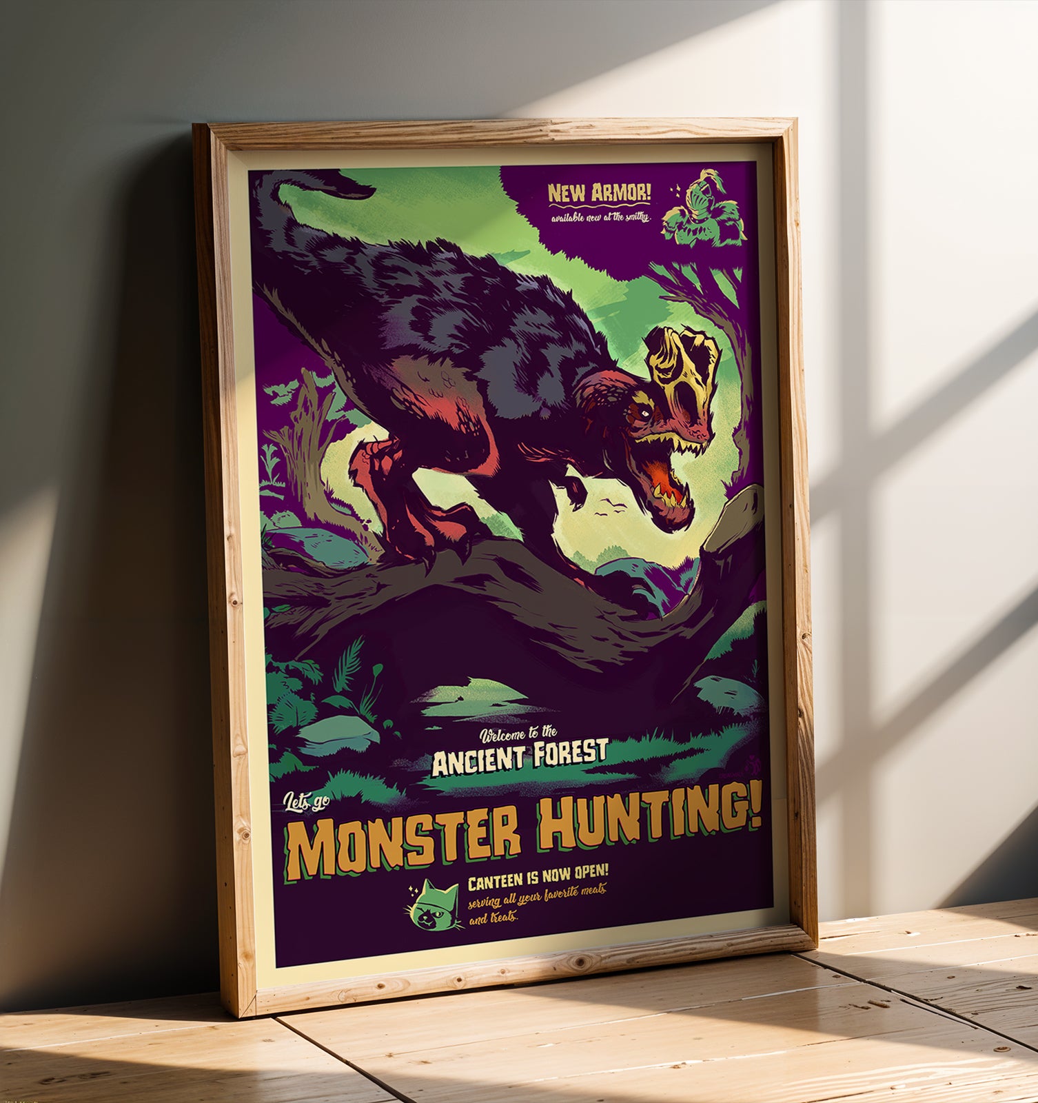 let's go monsters Ancient Forest Monster Hunting Video Game Wall Art Poster – Crowsmack