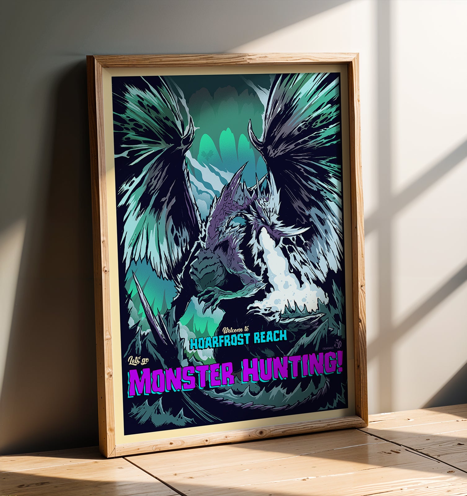Hoarfrost Reach Monster Hunting Video Game Wall Art Poster – Crowsmack