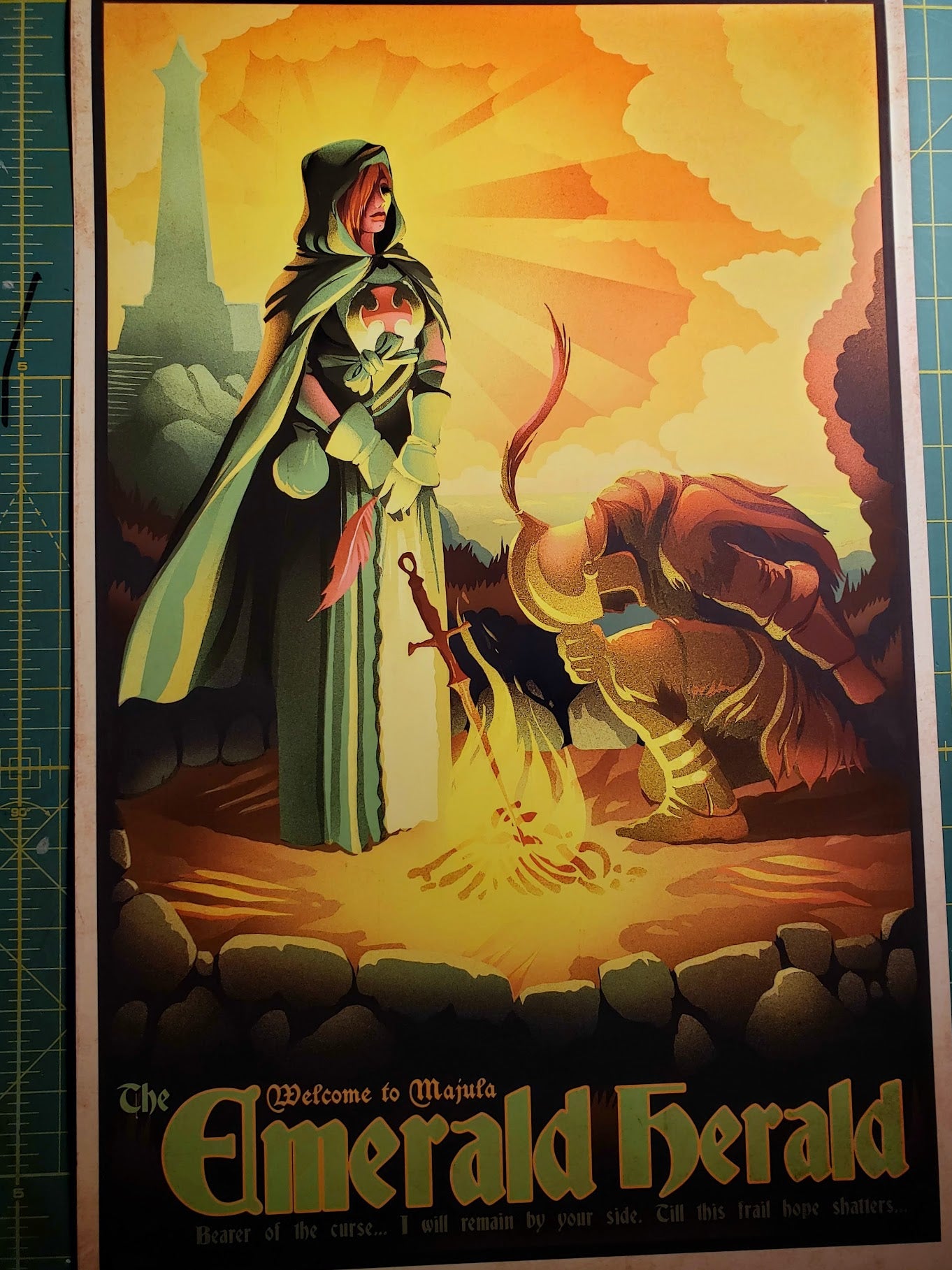 EMERALD HERALD Art Print- Posters Designed & Printed In-House