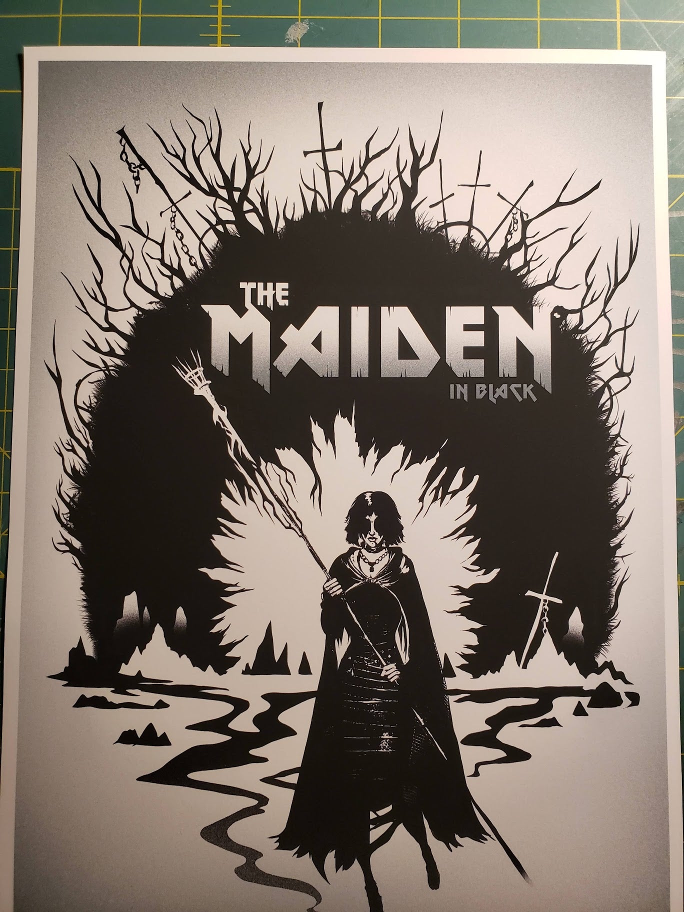 MAIDEN in BLACK Art Print- Posters Designed & Printed In-House