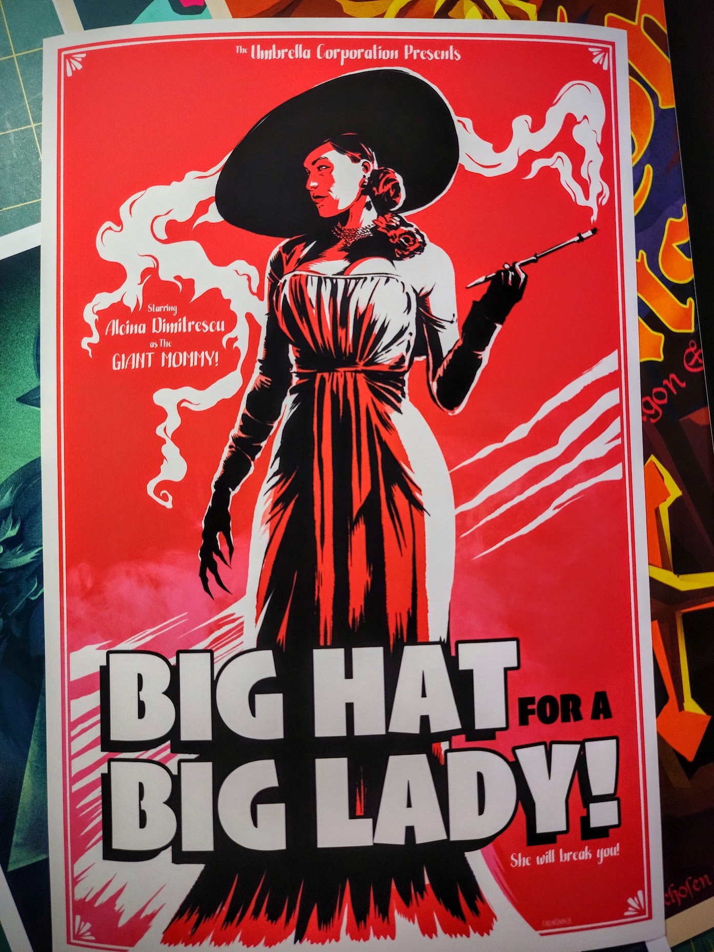 BIG HAT LADY Art Print- Posters Designed & Printed In-House