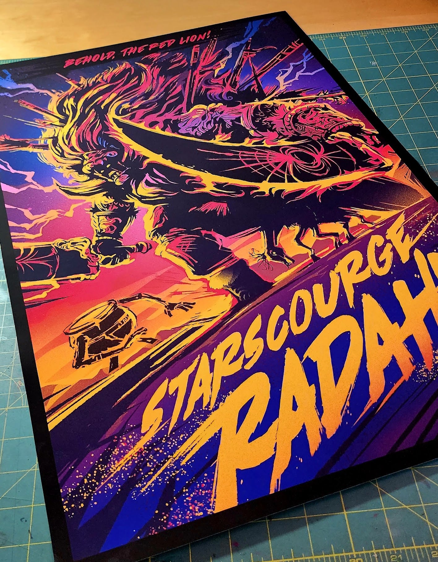 Starscourge Radahn Poster Elden Boss Fight Print Gamer Room Decor