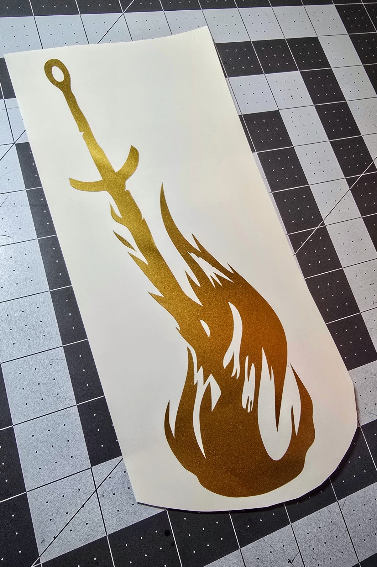 Bonfire Sword Vinyl Decal | Souls Gamer Sticker