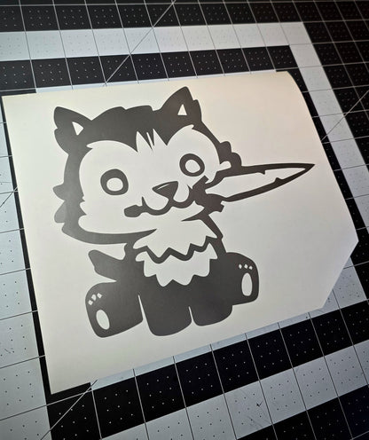 Great Grey Wolf Sif Vinyl Decal | Soulsborne Sticker Gift