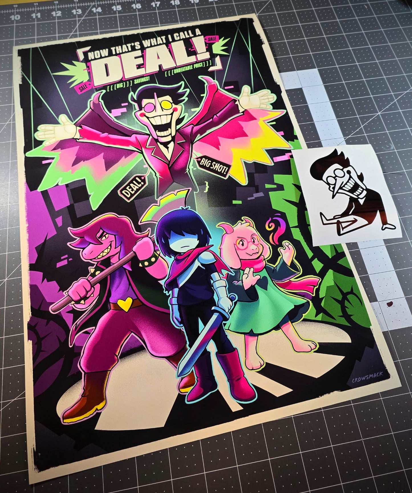 Spamton Vinyl Decal Sticker | Video Game Fan Art