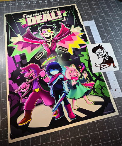 Spamton Vinyl Decal Sticker | Video Game Fan Art