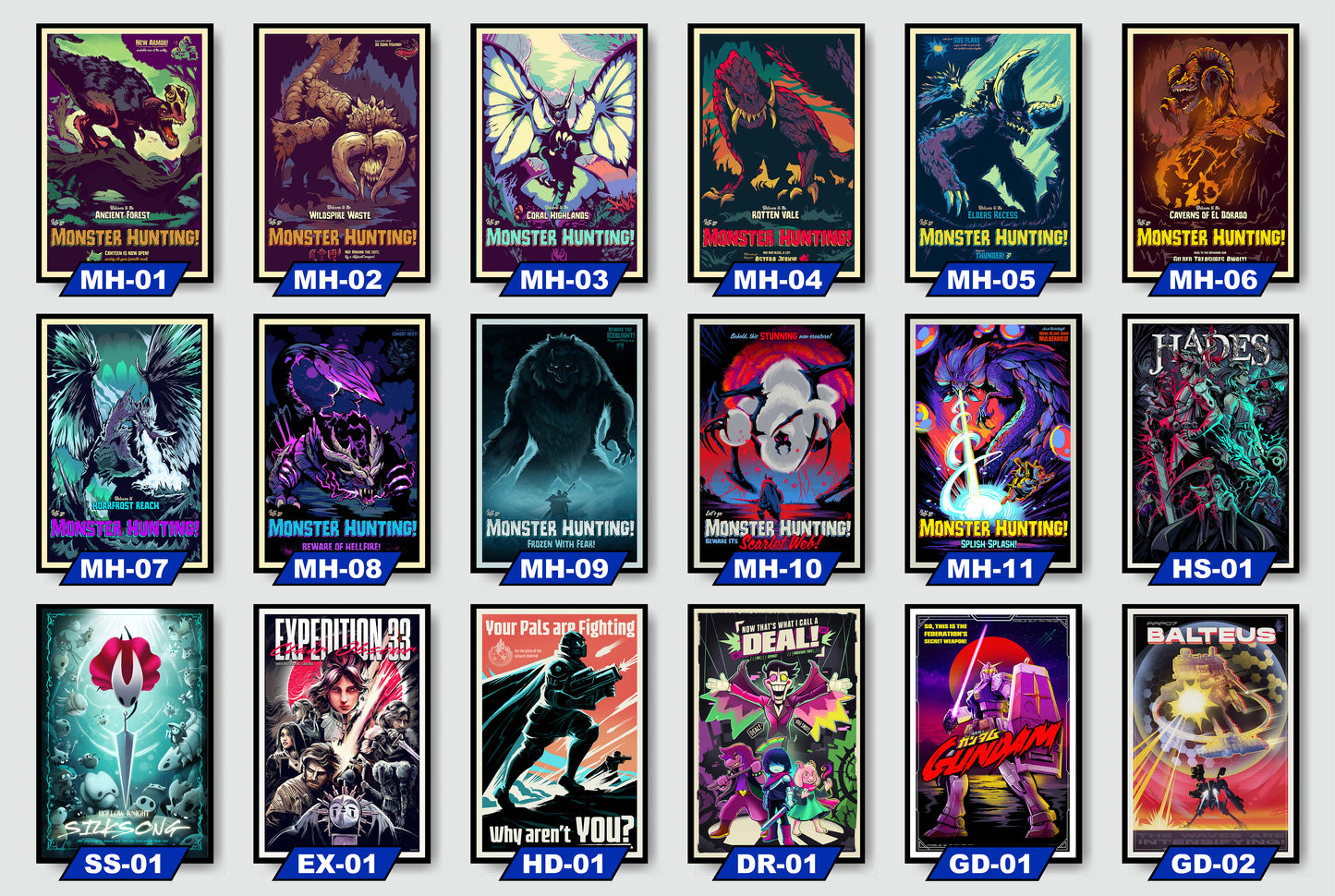 11x17" POSTER COMBO SET ~ Select 3-10 Prints & Get a Bundle Discount