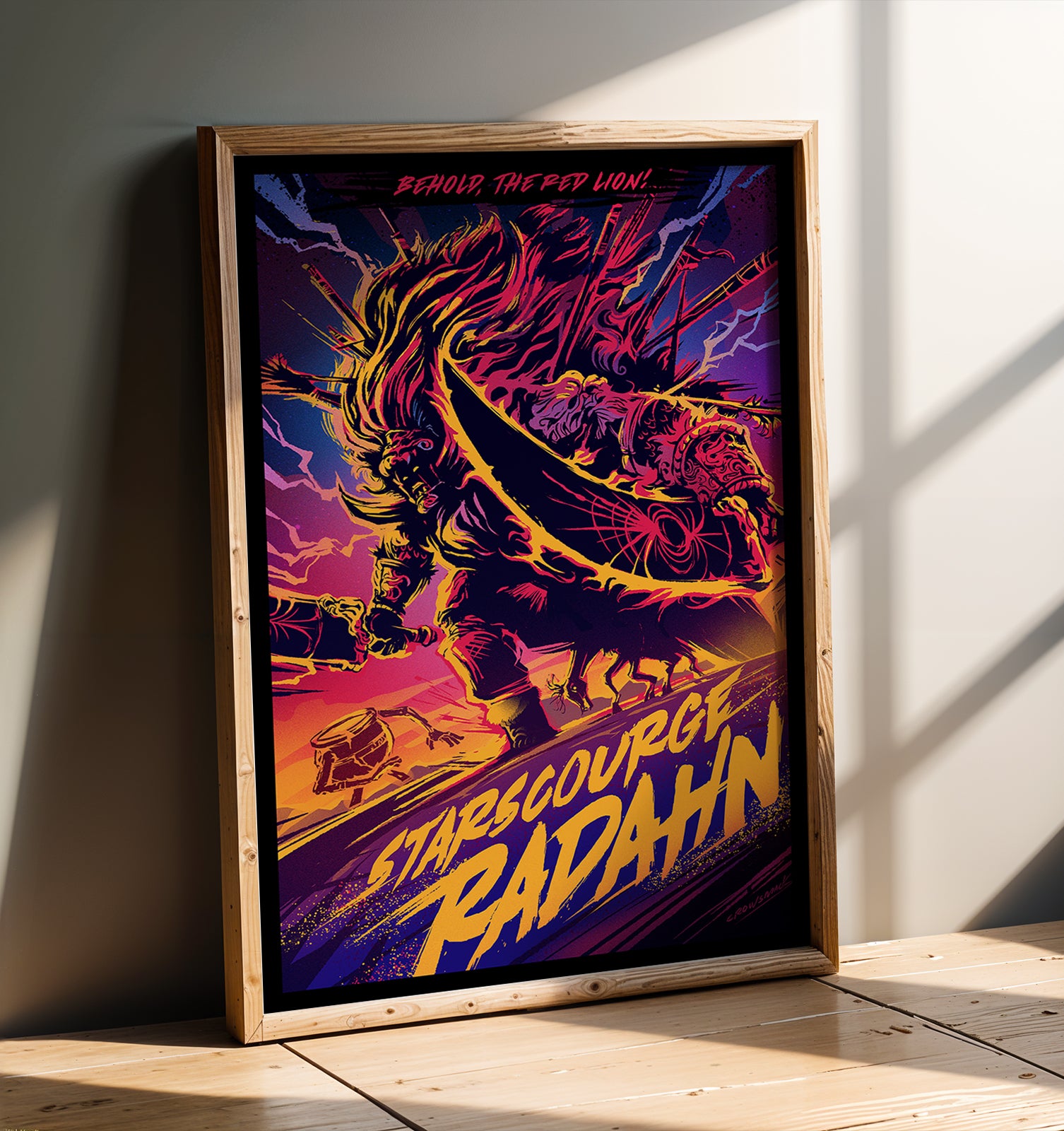 Starscourge Radahn Poster Elden Boss Fight Print Gamer Room Decor