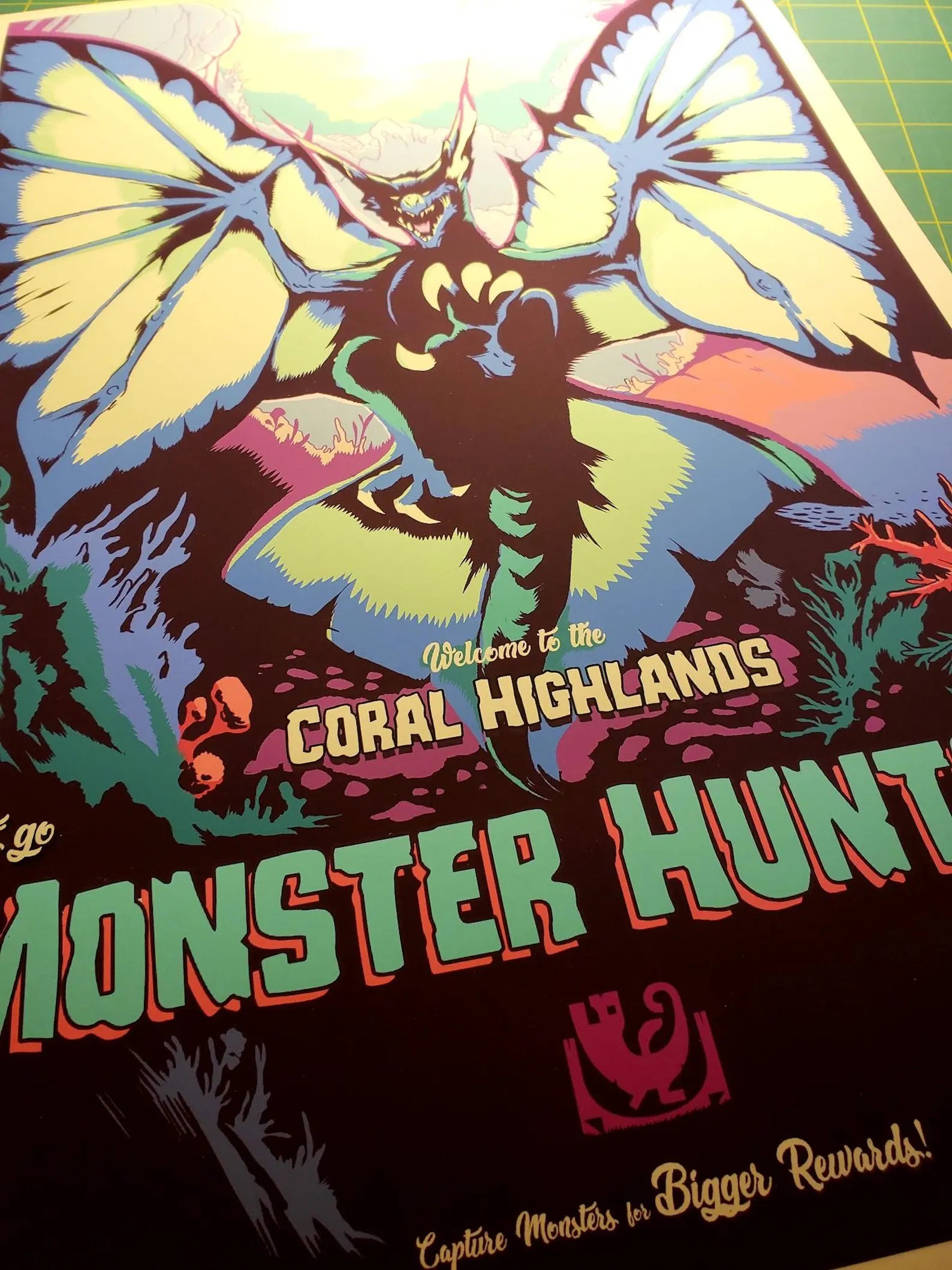 coral highlands monsters Coral Highlands Monster Hunting Video Game Wall Art Poster – Crowsmack